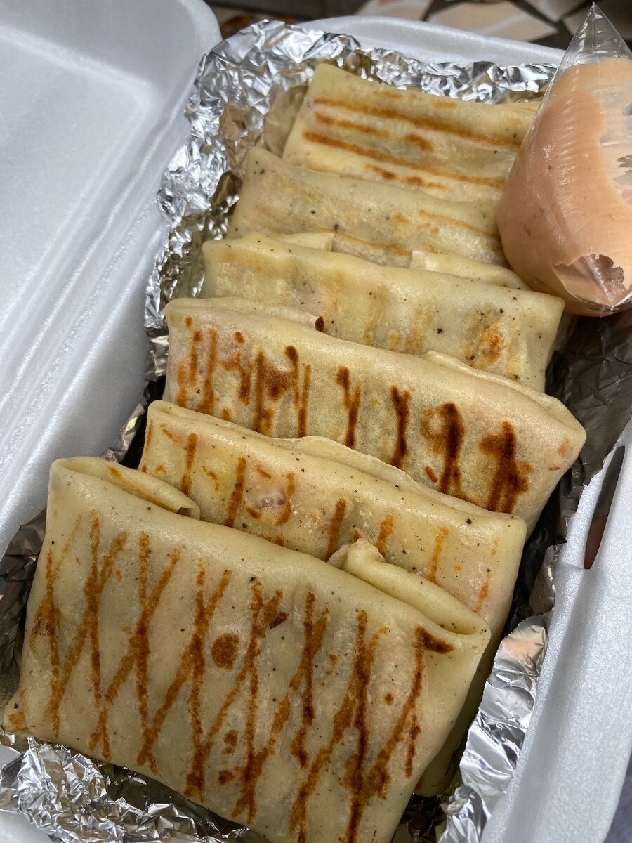 Crepe salée a la viande hachée