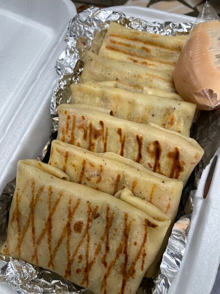 Crepe salée a la viande hachée