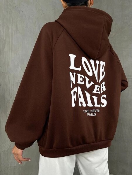 Sweat à capuche marron