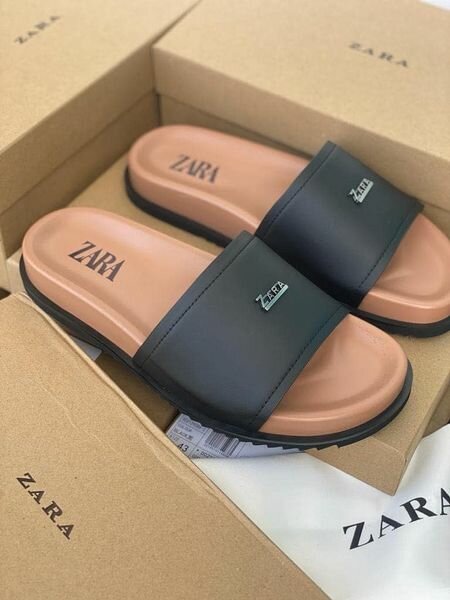 baskets Zara beige noir