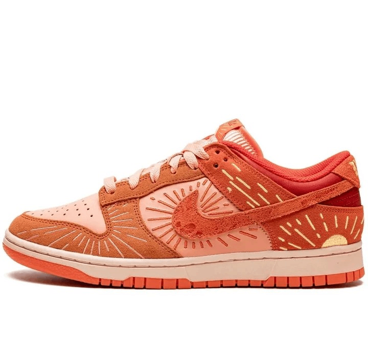 Sneakers en cuir orange tendance