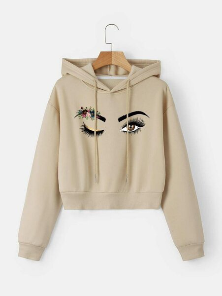 Sweat à capuche œil floral