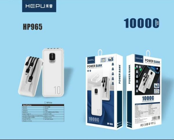 Chargeur portable HEPU 10000mAh