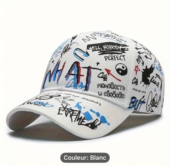 Casquette blanche stylée