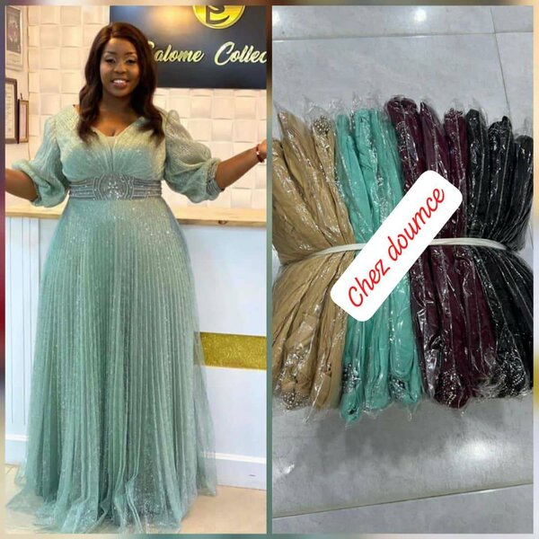 Robe de soirée manche longue