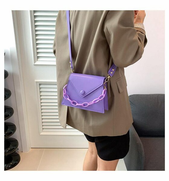 Sac à main simili cuir violet