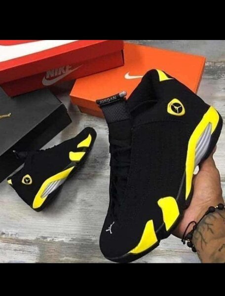 Nike Air Jordan 14 Black and Yellow