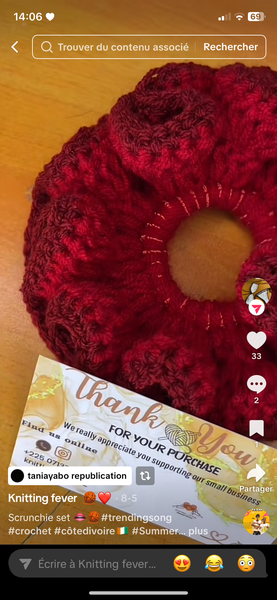 Handmade Crochet Scrunchie Set