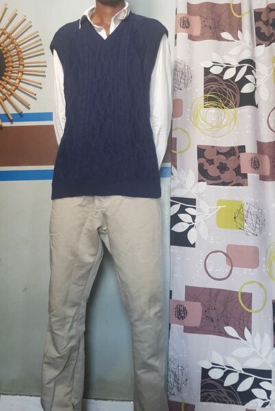 Pull sans manches en tricot