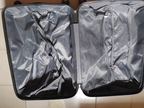 Valise rigide bleue 4 roues