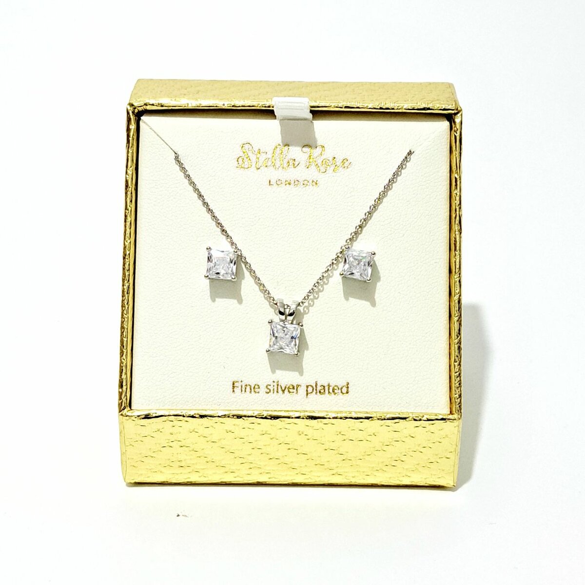Parure collier et boucles d'oreilles élégante