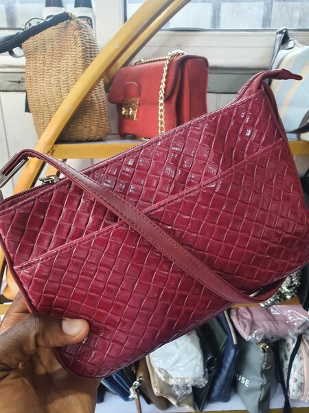 Red handbag