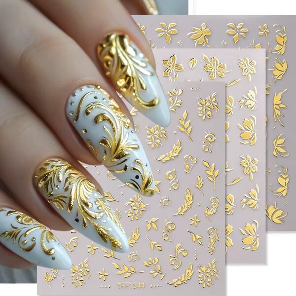 Autocollants d'Or pour Ongles