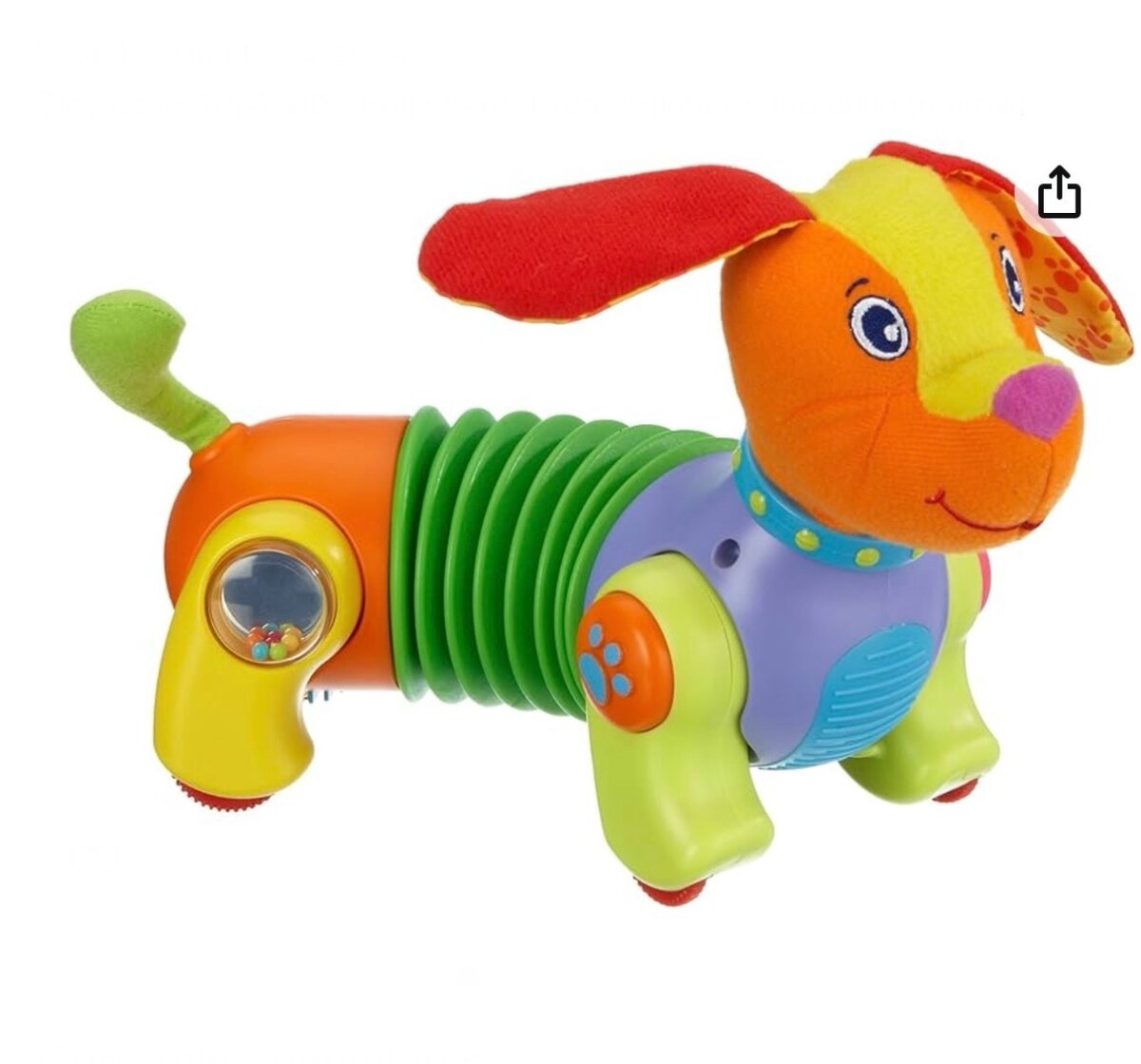 Kids crawl puppy