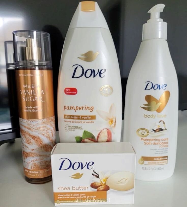 Dove splash, shower gel,body lotion, and bar soap