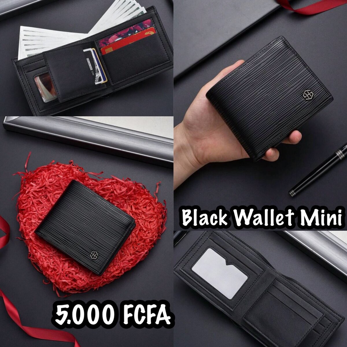 PORTEFEUILLE NOIR 5.000 FCFA