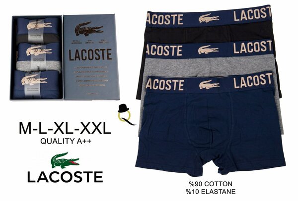 Boxers homme Lacoste coton
