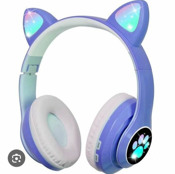 Casque Écouteurs Oreilles de Chat LED