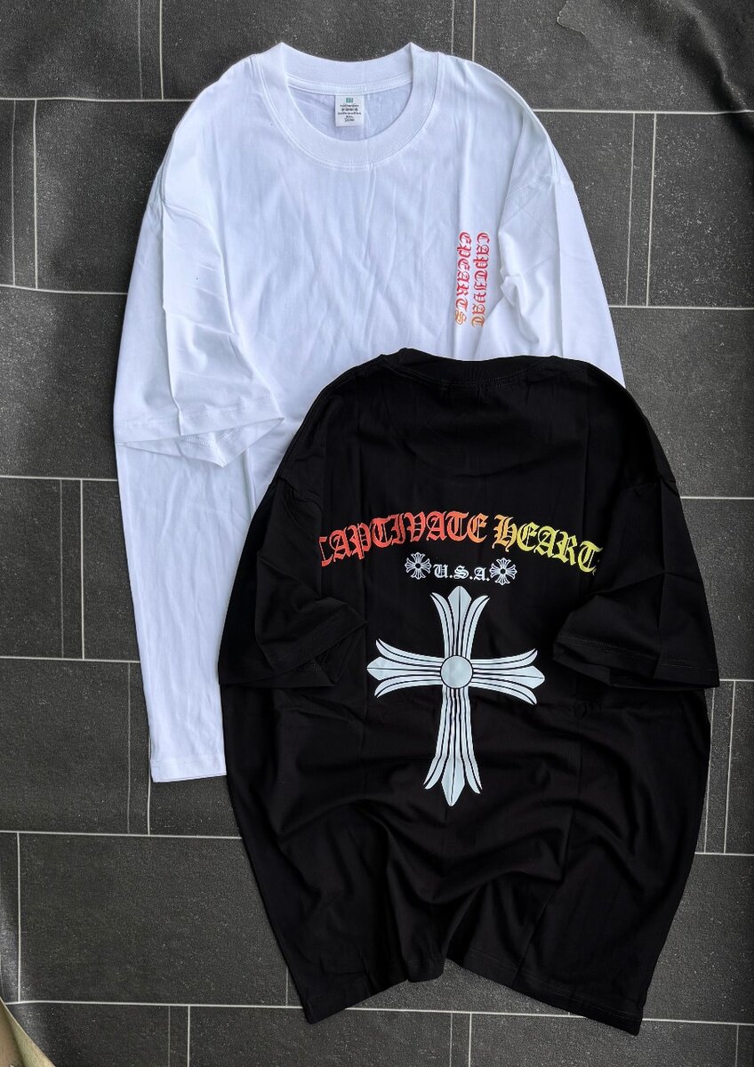 T-shirts à manches longues à motif croix