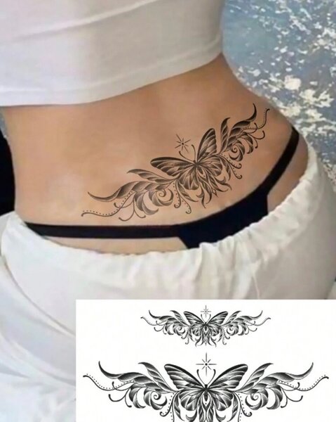 Tatouages Temporaires Papillon Élégants