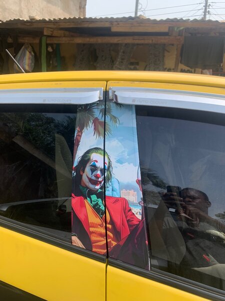 Door piler sticker
