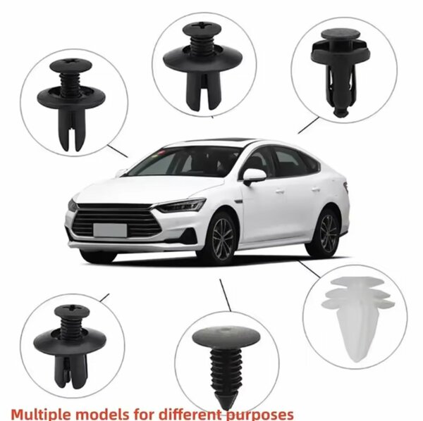 100 pcs fixation automobile en plastique