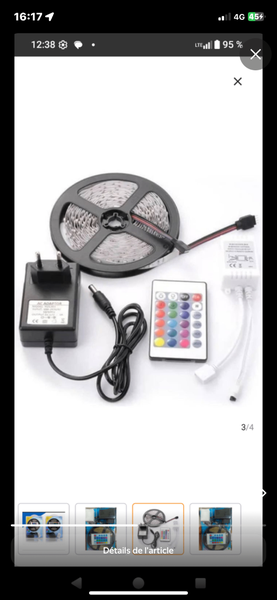 LED lumineuses 5 mètres
