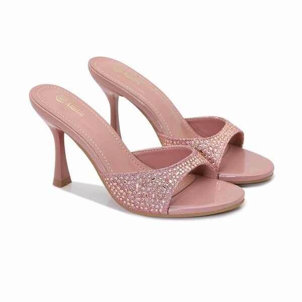 Mules à talons avec strass