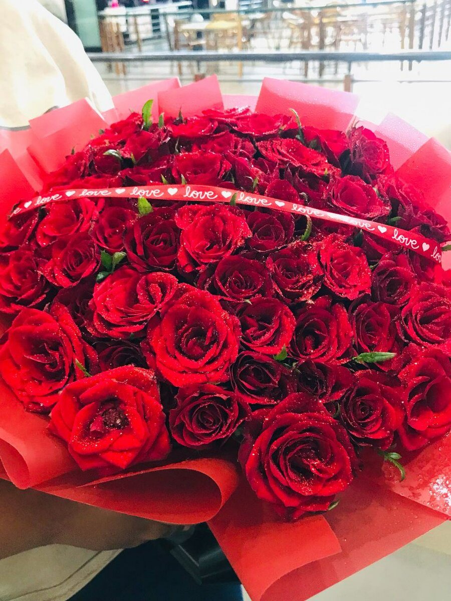 Red flower bouquet