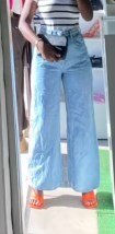 Jeans with wide gachas, light blue