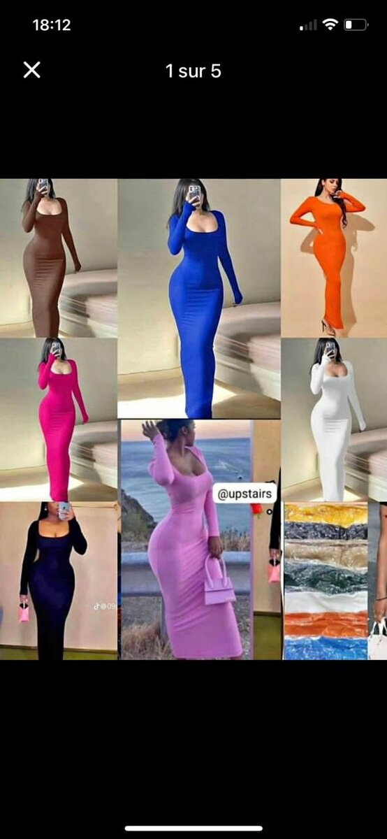 Robe longue manche longue