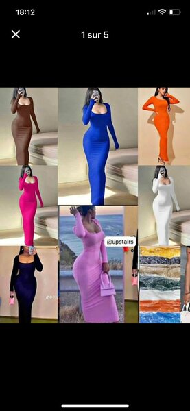 Robe longue manche longue