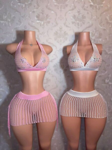 Ensemble bikini crochet femme