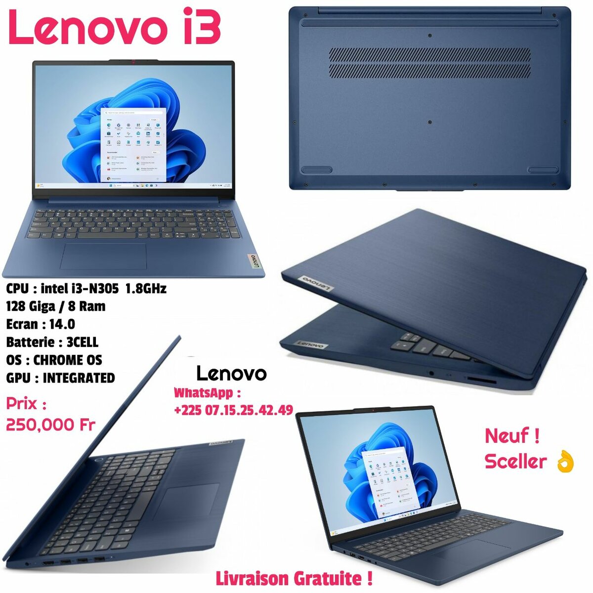 Lenovo i3 Chromebook 14"