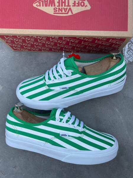Baskets Vans rayées vertes