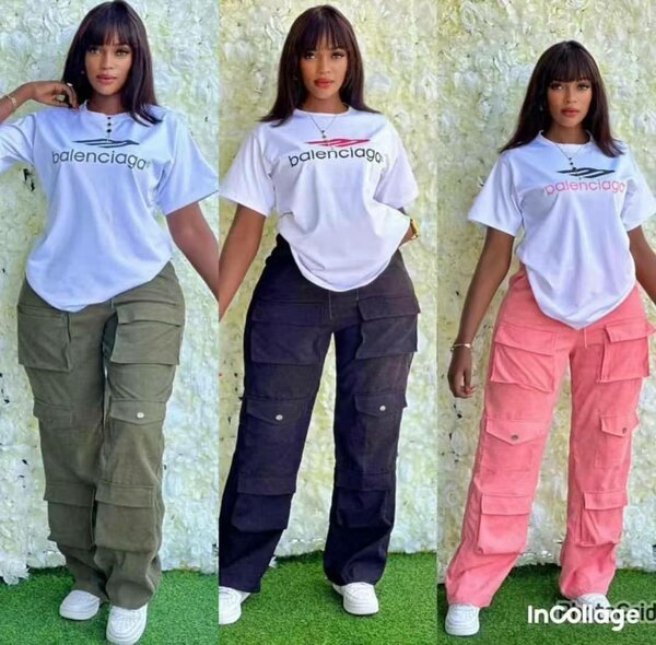 Pantalon cargo décontracté femme