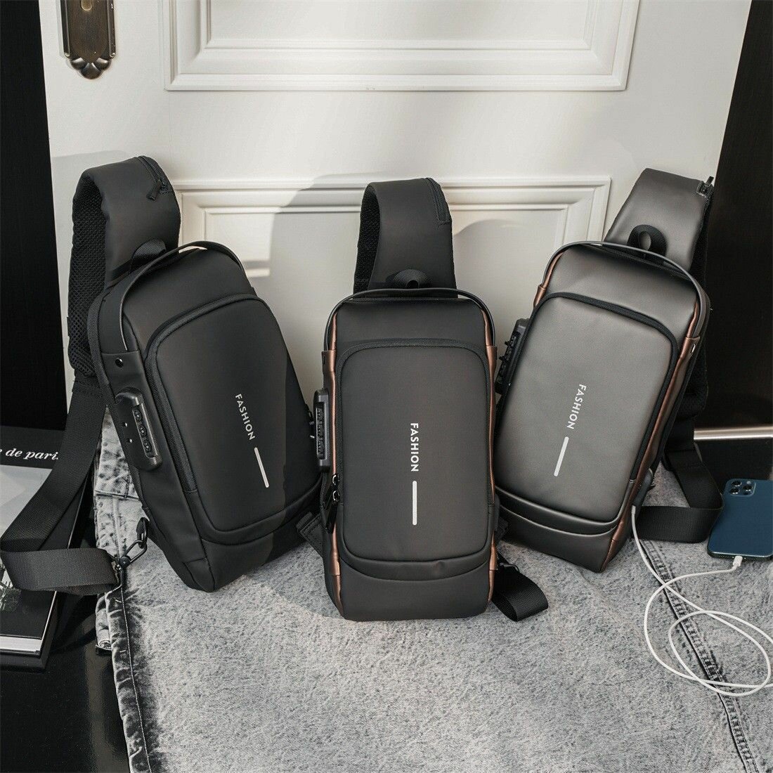 Sac à dos bandoulière antivol
