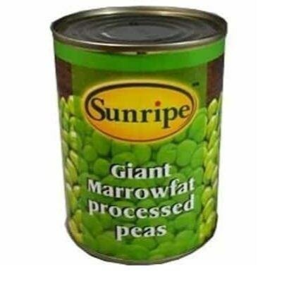 Sweet corn, green peas and baked beans