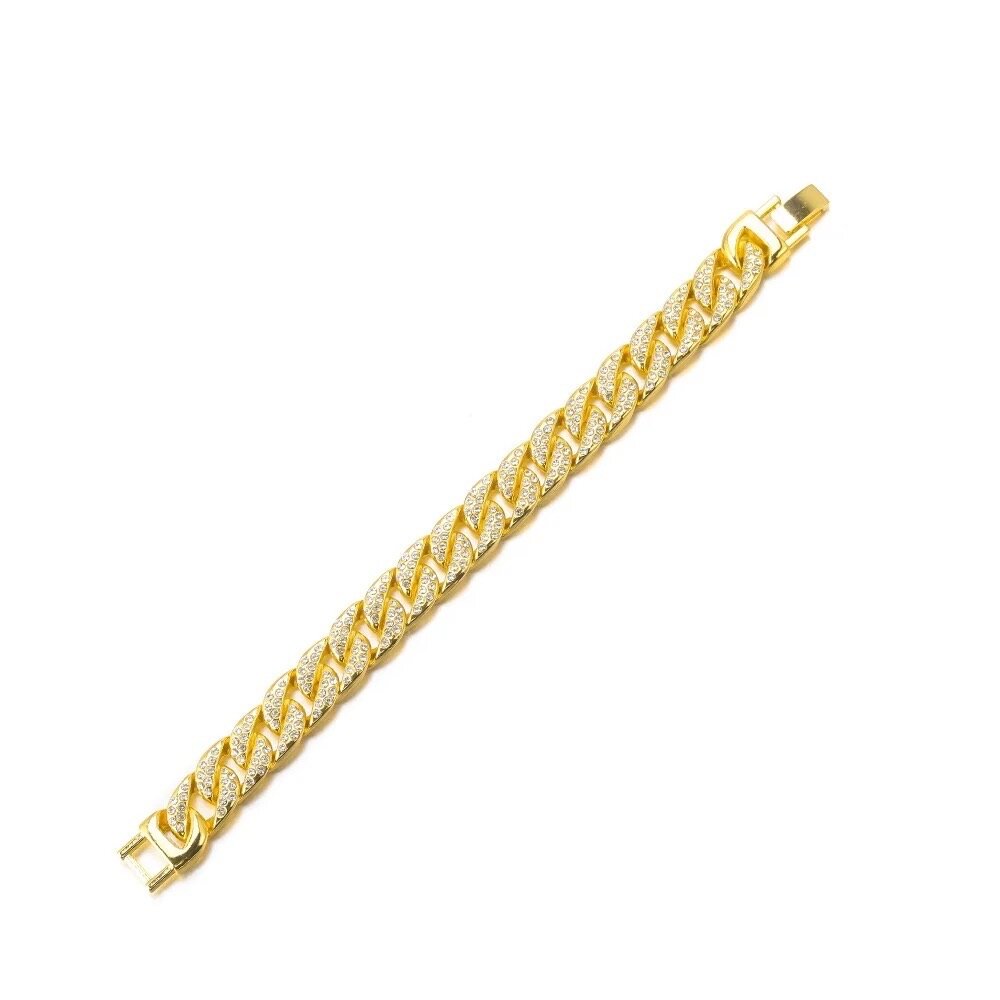 Bracelet en or avec strass