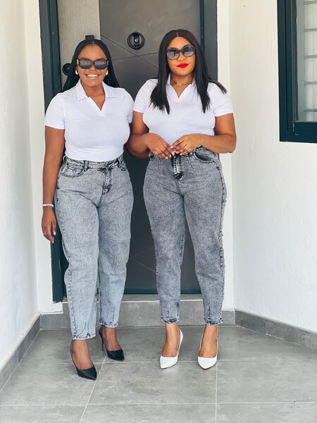 Grey mom jeans