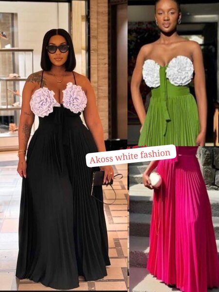 Robe longue élégante fleurie