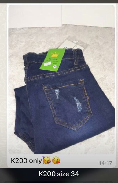 Dark blue jeans