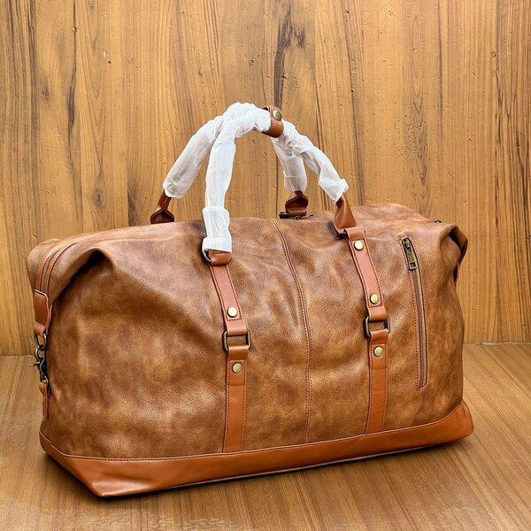 Leather duffel bags