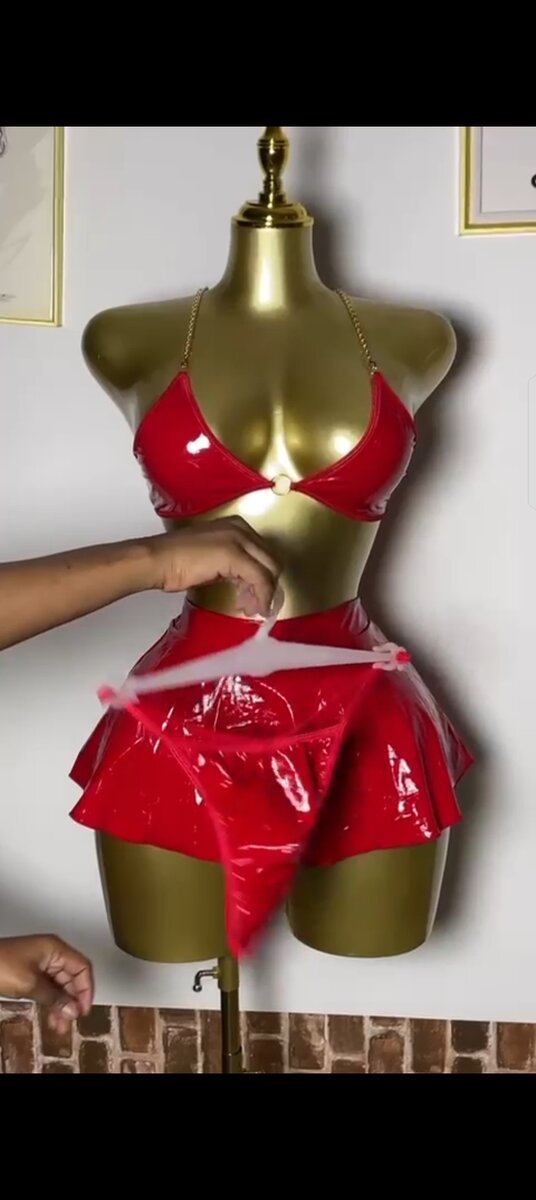 Ensemble lingerie rouge sexy