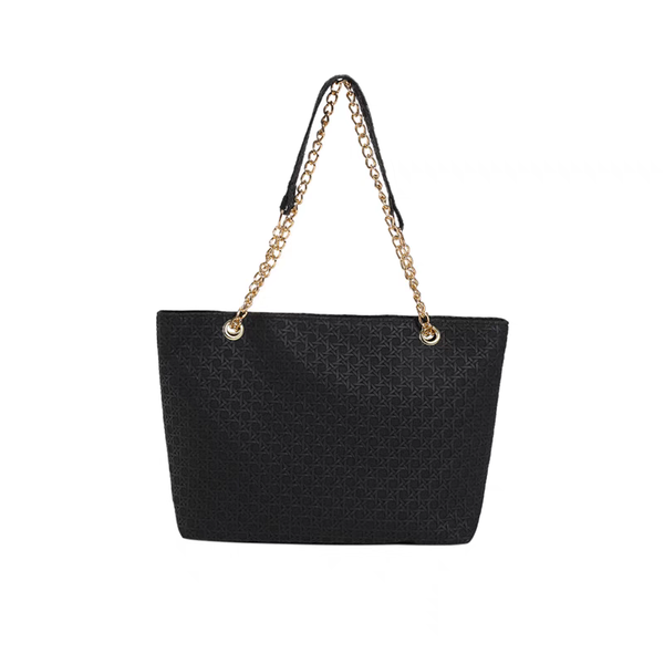 Sac à main à texture légère noir