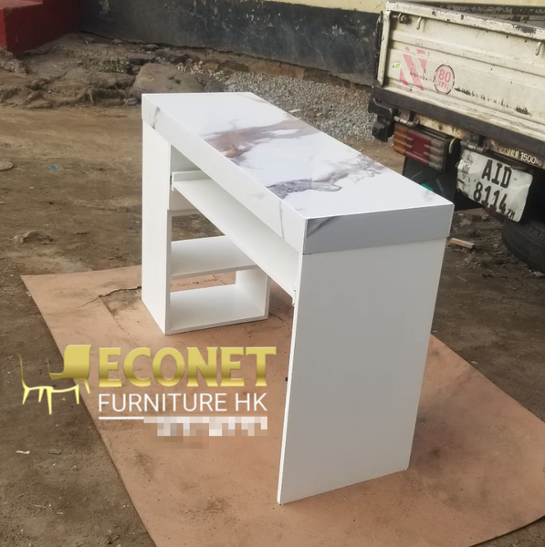 White computer desk
