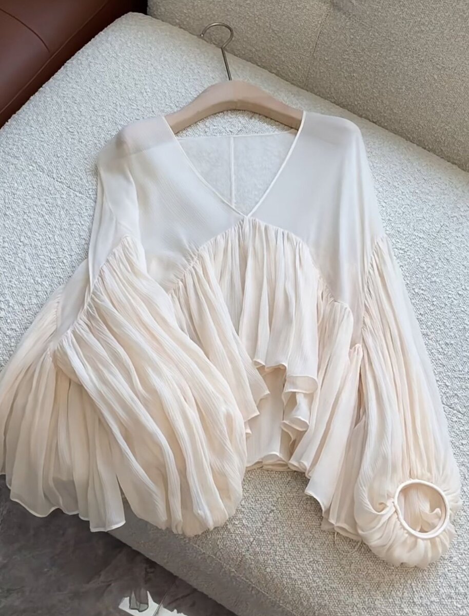 Blouse Plissée Élégante Femme