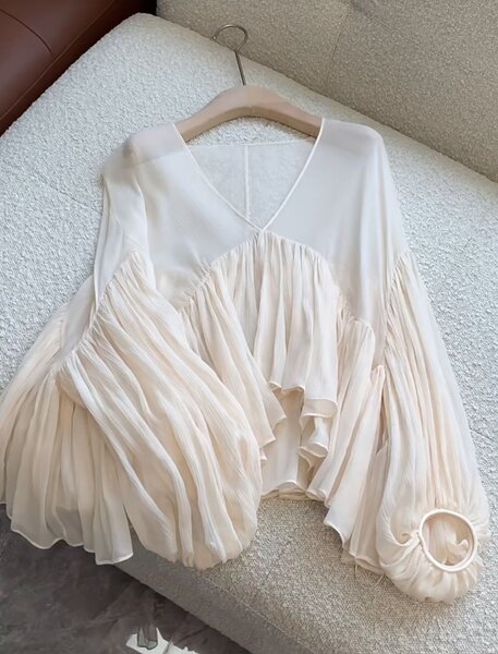 Blouse Plissée Élégante Femme
