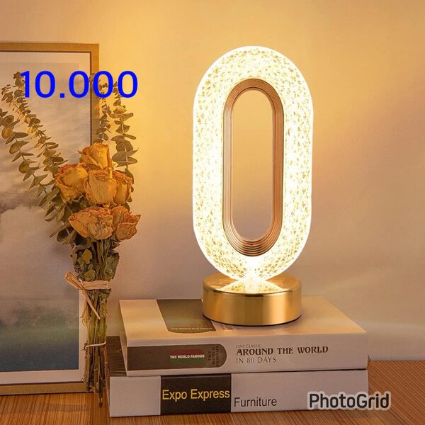Lampe LED en cristal avec télécommande, variateur en continu