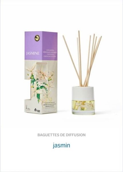 Diffuseur à bâtonnets jasmin